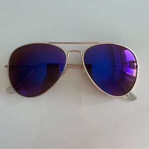 Gold Aviator Sunglasses